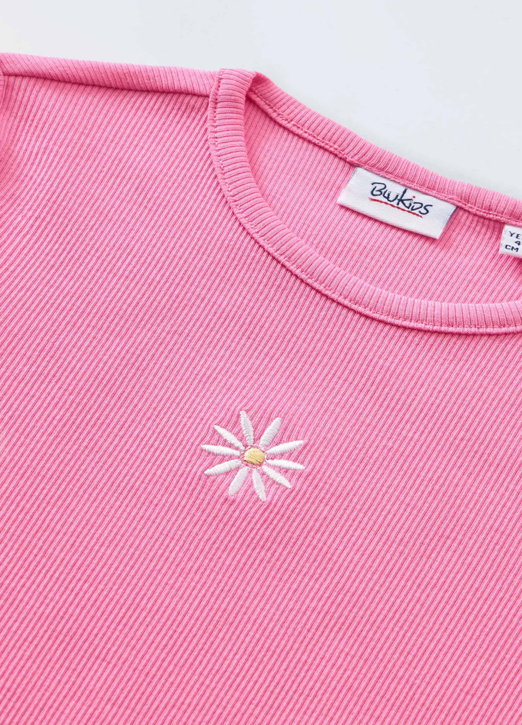 Blukids T-shirt in costina di cotone stretch bambina- T-shirt