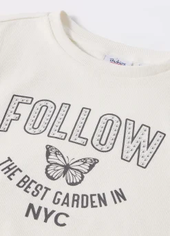 Blukids T-shirt in costina di cotone stretch ragazza- T-shirt