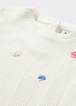 Blukids T-shirt in costina di puro cotone neonata- T-shirt