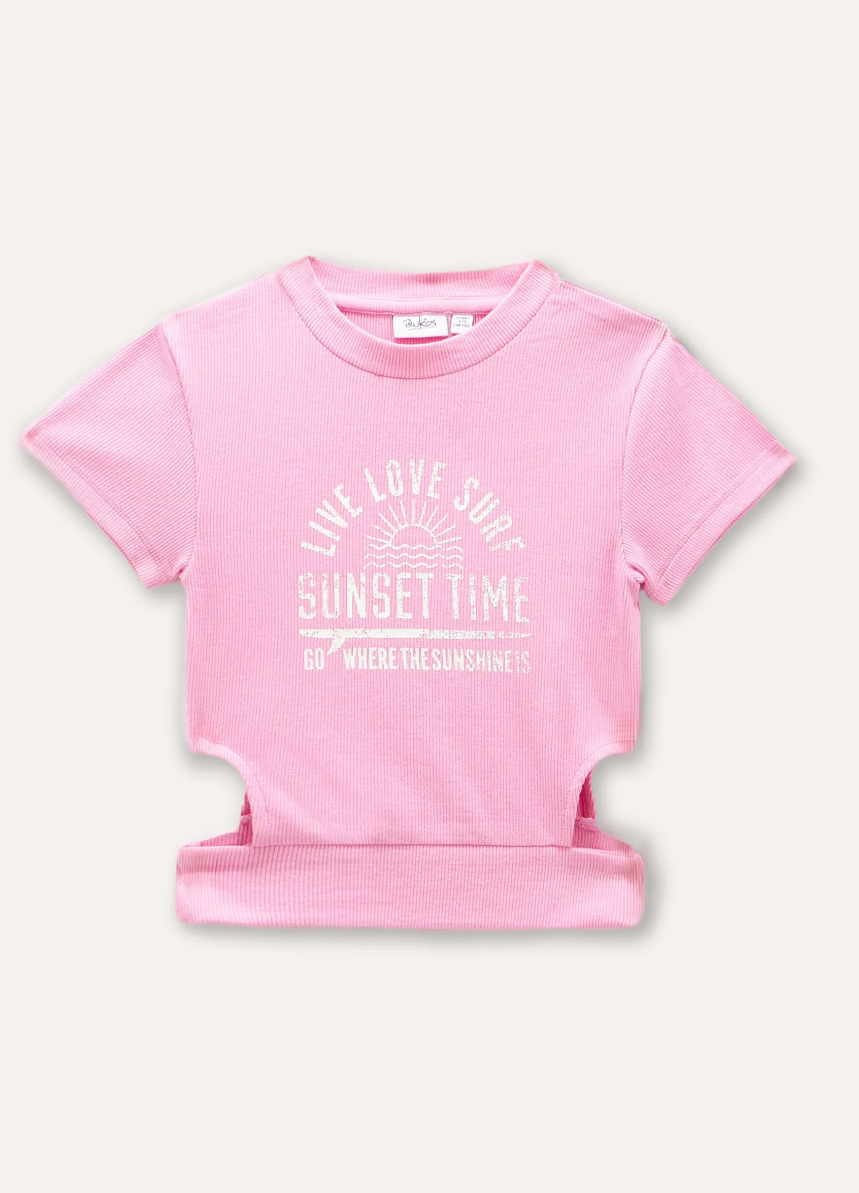 Blukids T-shirt in costina di viscosa stretch ragazza- T-shirt