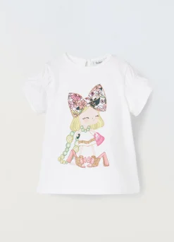 Blukids T-shirt in cotone stretch neonata- T-shirt