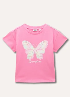Blukids T-shirt in cotone stretch con stampa bambina- T-shirt