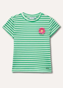 Blukids T-shirt in cotone stretch a righe bambina- T-shirt