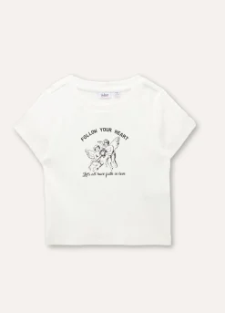 Blukids T-shirt in cotone stretch con stampe ragazza- T-shirt