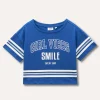 Blukids T-shirt in cotone stretch con stampa ragazza- T-shirt