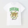Blukids T-shirt in cotone stretch con stampa ragazza- T-shirt