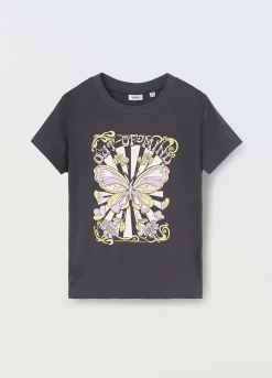 Blukids T-shirt in cotone stretch con stampa ragazza- T-shirt