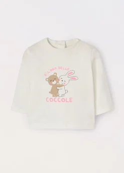 Blukids T-shirt in cotone stretch neonata- T-shirt