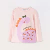 Blukids T-shirt in jersey di cotone stretch neonata- T-shirt