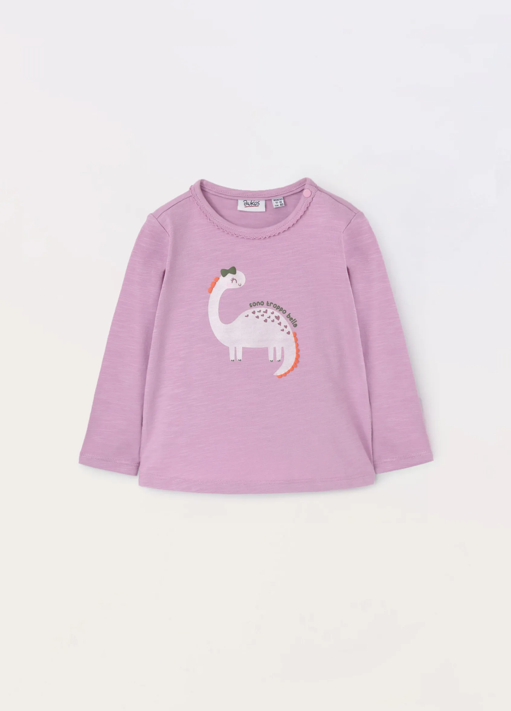Blukids T-shirt in jersey di cotone stretch neonata- T-shirt