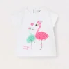 Blukids T-shirt in jersey di cotone stretch neonata- T-shirt