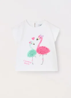 Blukids T-shirt in jersey di cotone stretch neonata- T-shirt