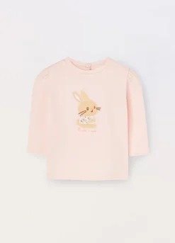 Blukids T-shirt in jersey di cotone stretch neonata- T-shirt
