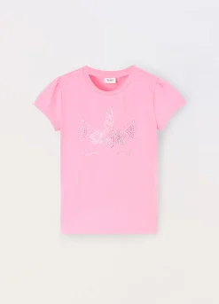 Blukids T-shirt in jersey di cotone stretch bambina- T-shirt