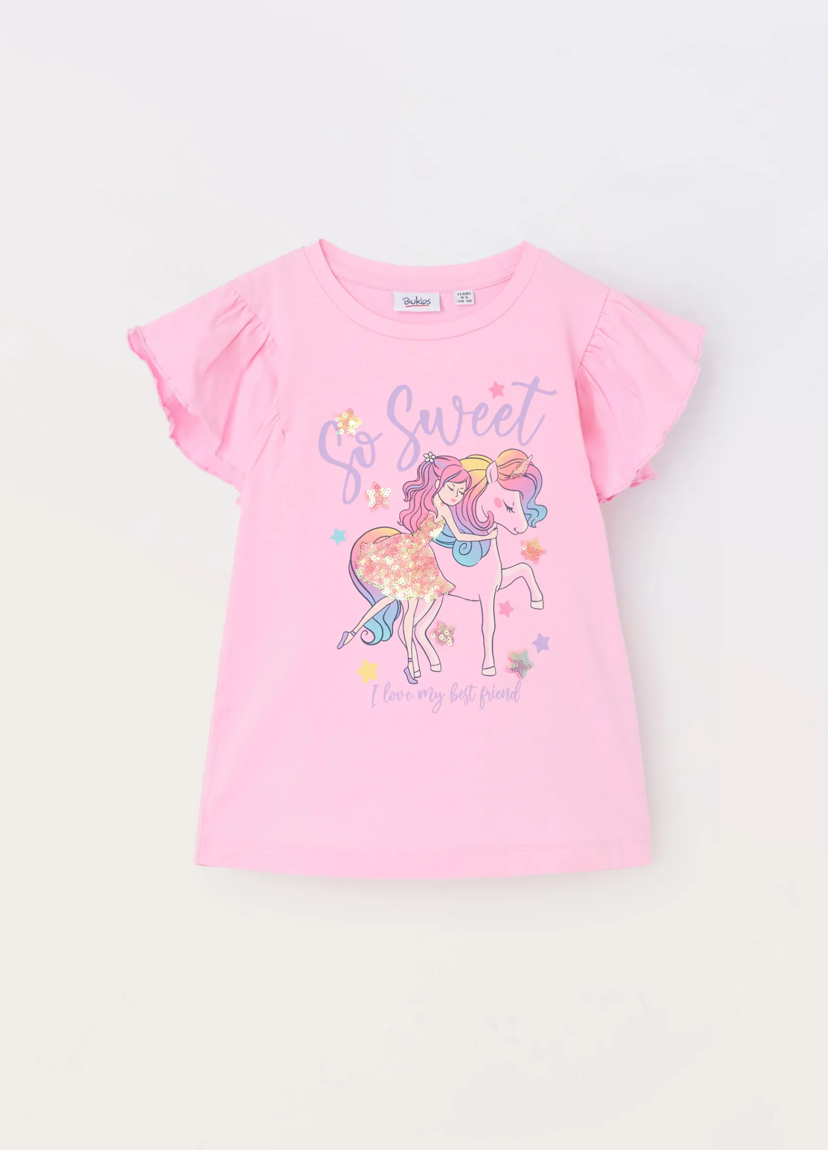 Blukids T-shirt in jersey di cotone stretch bambina- T-shirt