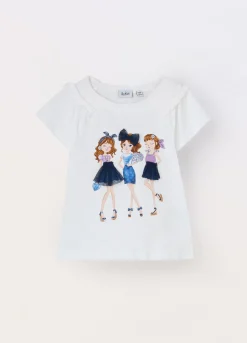 Blukids T-shirt in jersey di cotone stretch bambina- T-shirt