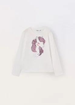 Blukids T-shirt in jersey di cotone stretch bambina- T-shirt