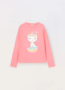 Blukids T-shirt in jersey di cotone stretch bambina- T-shirt