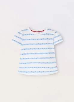 Blukids T-shirt in jersey di cotone stretch neonata- T-shirt