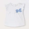 Blukids T-shirt in jersey di cotone stretch neonata- T-shirt