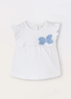 Blukids T-shirt in jersey di cotone stretch neonata- T-shirt