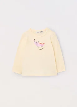 Blukids T-shirt in jersey di cotone stretch neonata- T-shirt