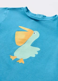 Blukids T-shirt in jersey di cotone stretch neonato- T-shirt