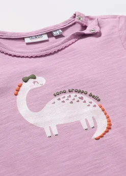 Blukids T-shirt in jersey di cotone stretch neonata- T-shirt