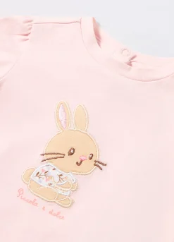 Blukids T-shirt in jersey di cotone stretch neonata- T-shirt