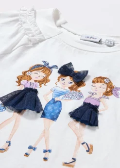 Blukids T-shirt in jersey di cotone stretch bambina- T-shirt
