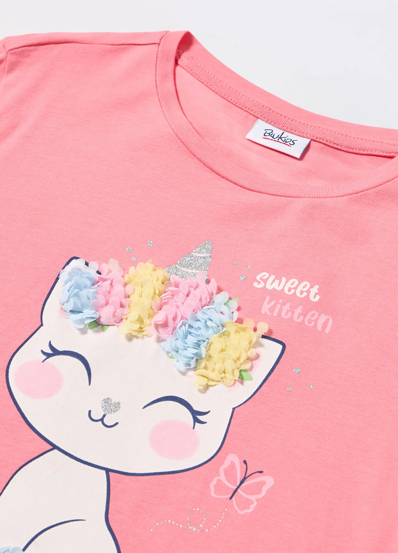 Blukids T-shirt in jersey di cotone stretch bambina- T-shirt