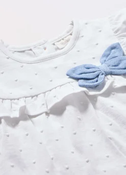 Blukids T-shirt in jersey di cotone stretch neonata- T-shirt