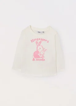 Blukids T-shirt in jersey di puro cotone neonata- T-shirt
