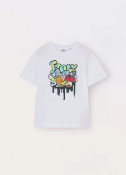 Blukids T-shirt in jersey di puro cotone bambino-Bambino T-shirt