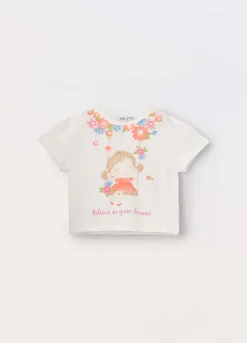 Blukids T-shirt in jersey di puro cotone neonata- T-shirt