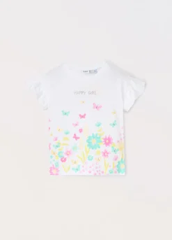 Blukids T-shirt in jersey di puro cotone bambina- T-shirt