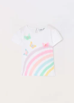 Blukids T-shirt in jersey di puro cotone neonata- T-shirt
