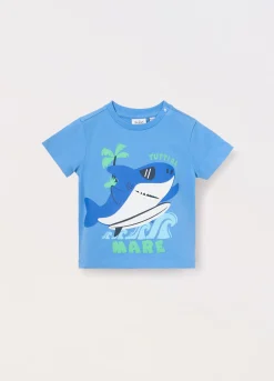 Blukids T-shirt in jersey di puro cotone neonato- T-shirt