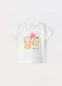 Blukids T-shirt in jersey di puro cotone neonata- T-shirt