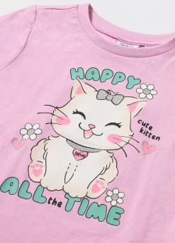 Blukids T-shirt in jersey di puro cotone bambina- T-shirt