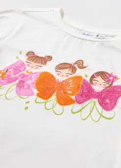 Blukids T-shirt in jersey di puro cotone bambina- T-shirt