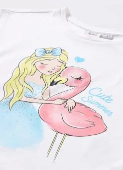 Blukids T-shirt in jersey di puro cotone bambina- T-shirt