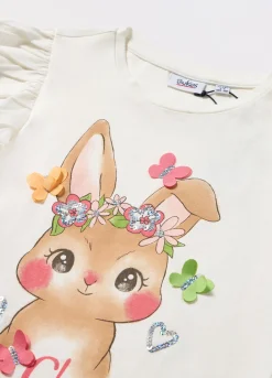 Blukids T-shirt in jersey di puro cotone bambina- T-shirt