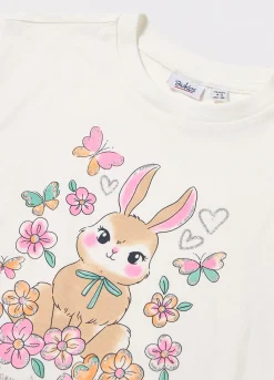 Blukids T-shirt in jersey di puro cotone bambina- T-shirt