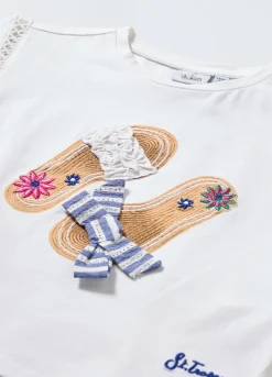 Blukids T-shirt in jersey di puro cotone bambina- T-shirt