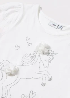 Blukids T-shirt in jersey di puro cotone bambina- T-shirt