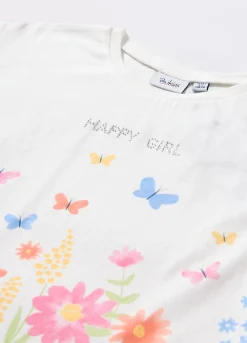 Blukids T-shirt in jersey di puro cotone bambina- T-shirt