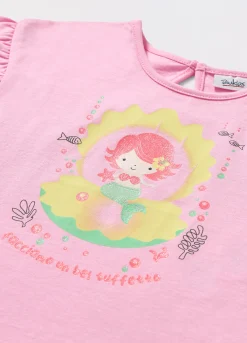 Blukids T-shirt in jersey di puro cotone neonata- T-shirt