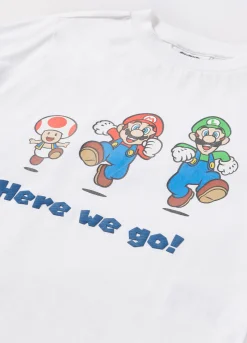 Blukids T-shirt in jersey di puro cotone bambino Super Mario-Bambino T-shirt