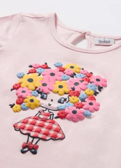 Blukids T-shirt in jersey di puro cotone neonata- T-shirt
